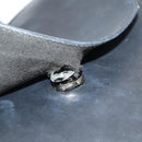 FENDI Backpack Leather Black Silver Auth 174752A-10