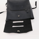 FENDI Backpack Leather Black Silver Auth 174752A-19