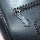 FENDI Backpack Leather Black Silver Auth 174752A-23