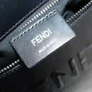 FENDI Backpack Leather Black Silver Auth 174752A-25