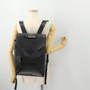 FENDI Backpack Leather Black Silver Auth 174752A-26
