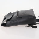 FENDI Backpack Leather Black Silver Auth 174752A-4