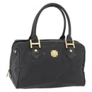 MCM Vicetos Logogram Hand Bag PVC Black Gold Auth 174753-1