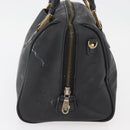 MCM Vicetos Logogram Hand Bag PVC Black Gold Auth 174753-5