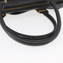 MCM Vicetos Logogram Hand Bag PVC Black Gold Auth 174753-7