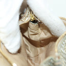 Jimmy Choo Chain Sequin Shoulder Bag Leather Gold Auth 174755A-20