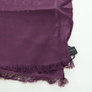 BVLGARI Logo Mania Scarf Silk Purple Auth 174756A-14
