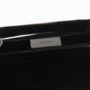 PRADA Hand Bag Velor Black Auth 174759A-10