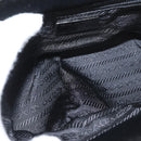 PRADA Hand Bag Velor Black Auth 174759A-11