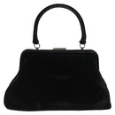 PRADA Hand Bag Velor Black Auth 174759A-13
