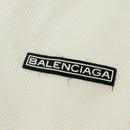 BALENCIAGA Short Sleeved Golf Jacket Polyester M White Auth 174764A-5