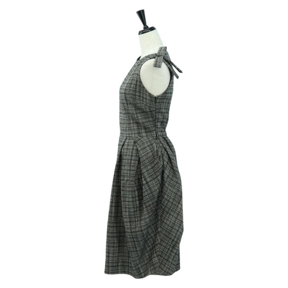 Christian Dior One Piece Tweed Beige Auth 174766A