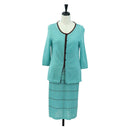 BALENCIAGA One Piece Dress And Jacket set Rayon Light Blue Auth 174767A-1