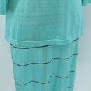 BALENCIAGA One Piece Dress And Jacket set Rayon Light Blue Auth 174767A-11