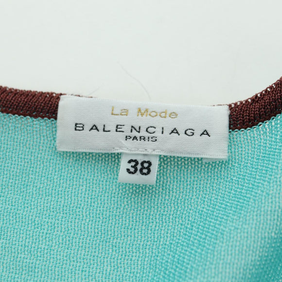 BALENCIAGA One Piece Dress And Jacket set Rayon Light Blue Auth 174767A