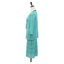 BALENCIAGA One Piece Dress And Jacket set Rayon Light Blue Auth 174767A-4