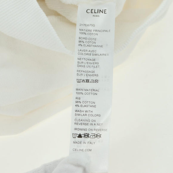 CELINE Hoody Cotton M White Auth 174768A