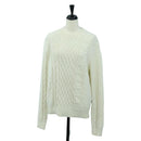 LOUIS VUITTON Knit Sweater Cotton XS White LV Auth 174771A-1