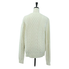 LOUIS VUITTON Knit Sweater Cotton XS White LV Auth 174771A - 0