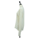 LOUIS VUITTON Knit Sweater Cotton XS White LV Auth 174771A-3