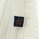 LOUIS VUITTON Knit Sweater Cotton XS White LV Auth 174771A-9