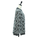 FENDI Zucca Canvas Knit Sweater Wool Gray Auth 174772A-5