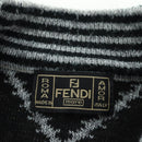 FENDI Zucca Canvas Knit Sweater Wool Gray Auth 174772A-7