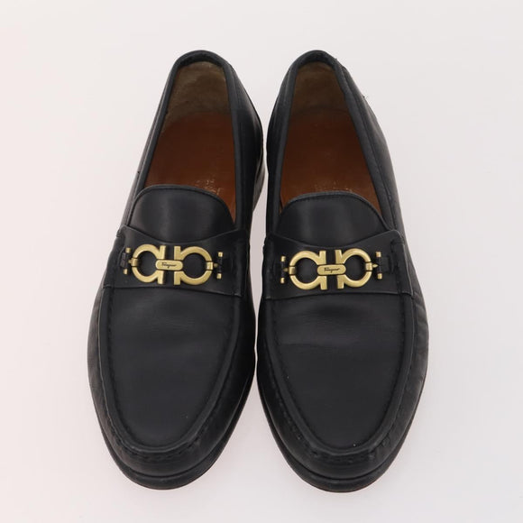Salvatore Ferragamo Shoes Suede Leather 6 Set Brown Navy black Auth 174774