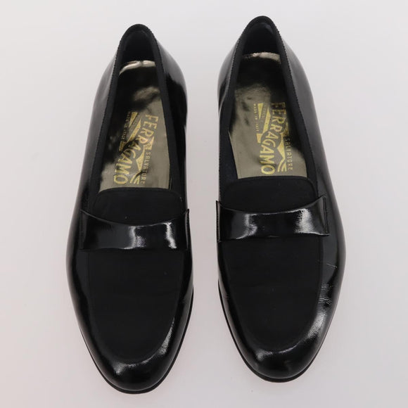 Salvatore Ferragamo Shoes Suede Leather 6 Set Brown Navy black Auth 174774