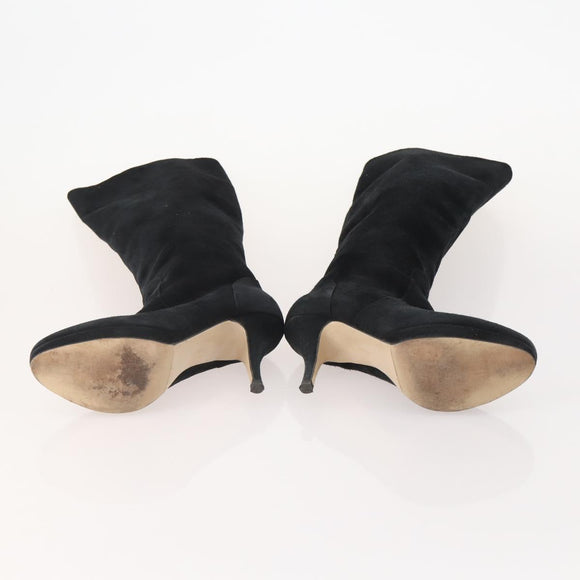 Salvatore Ferragamo Shoes Suede Leather 6 Set Brown Navy black Auth 174774