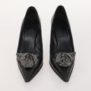 PRADA Shoes Suede Leather 5 Set Brown black Auth 174775-14