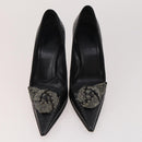 PRADA Shoes Suede Leather 5 Set Brown black Auth 174775-16