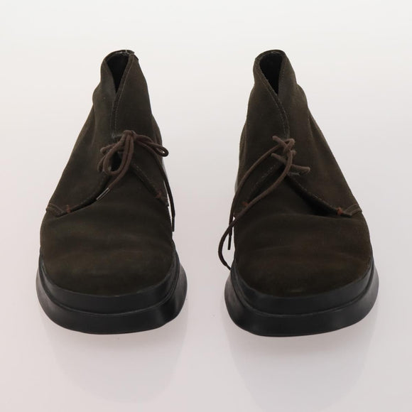 PRADA Shoes Suede Leather 5 Set Brown black Auth 174775