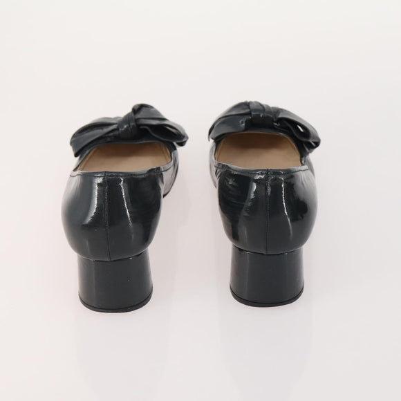PRADA Shoes Suede Leather 5 Set Brown black Auth 174775