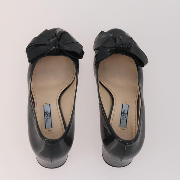 PRADA Shoes Suede Leather 5 Set Brown black Auth 174775