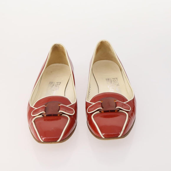 Salvatore Ferragamo Shoes Suede Leather 5 Set Brown Red black Auth 174776