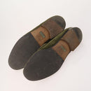 GUCCI Shoes Suede Leather 3 Set Black Khaki white Auth 174777-5