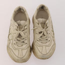 GUCCI Shoes Suede Leather 3 Set Black Khaki white Auth 174777-8