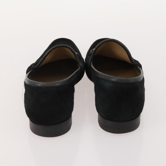 GUCCI Shoes Leather 4 Set Black Brown Auth 174779
