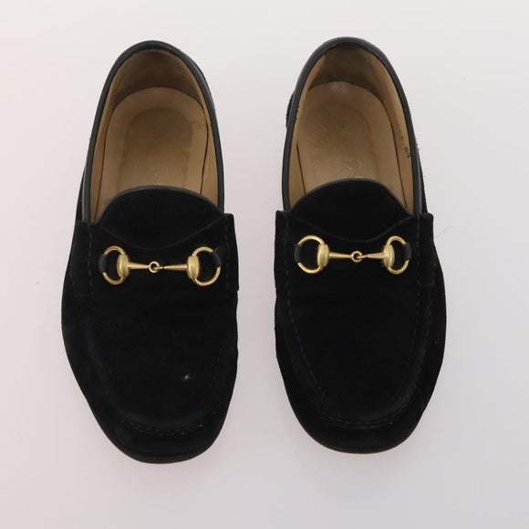 GUCCI Shoes Leather 4 Set Black Brown Auth 174779