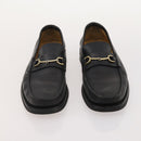 GUCCI Shoes Leather 4 Set Black Brown Auth 174779-14