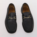 GUCCI Shoes Leather 4 Set Black Brown Auth 174779-16