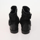 GUCCI Shoes Leather 4 Set Black Brown Auth 174779-7