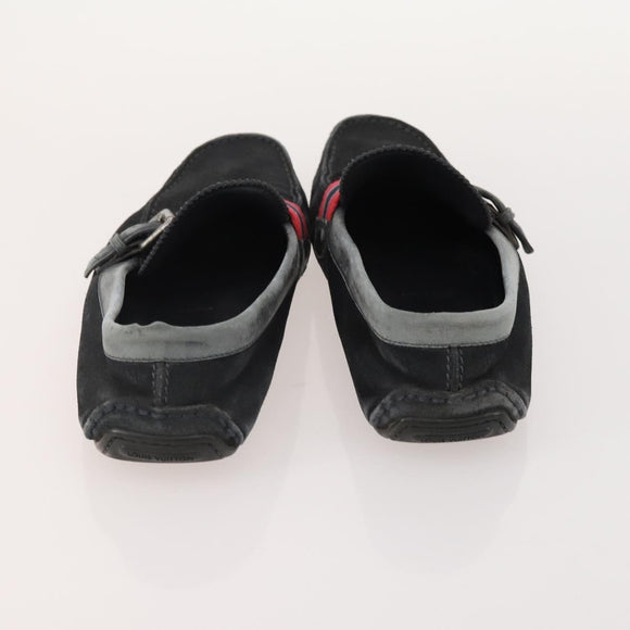 LOUIS VUITTON Monogram Mini Shoes Leather 5 Set Black Beige Navy LV Auth 174780
