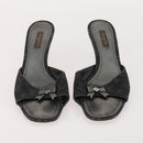 LOUIS VUITTON Monogram Mini Shoes Leather 5 Set Black Beige Navy LV Auth 174780-14