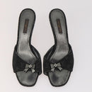 LOUIS VUITTON Monogram Mini Shoes Leather 5 Set Black Beige Navy LV Auth 174780-16