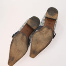 LOUIS VUITTON Monogram Mini Shoes Leather 5 Set Black Beige Navy LV Auth 174780-9
