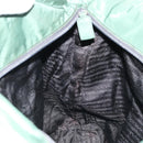 PRADA Tote Bag Nylon Green Silver Auth 174789-19