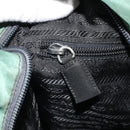 PRADA Tote Bag Nylon Green Silver Auth 174789-21