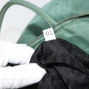 PRADA Tote Bag Nylon Green Silver Auth 174789-12